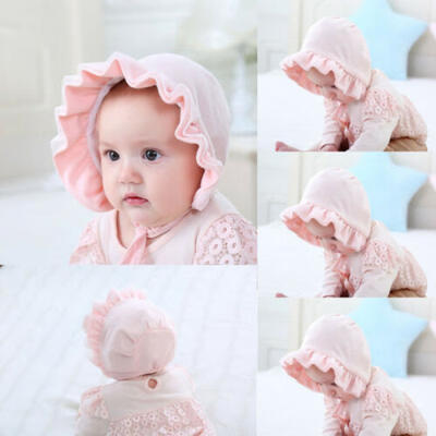 

Newborn Infant Christening Bonnet Beach Bucket Hat Baby Girl Sun Summer Cap Shan