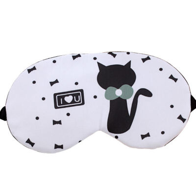 

1PC Cartoon Unisex Relax Eye Sleeping Aid Blindfold Cover Eyeshade Eye Patch Cute DuckBearCatTowerFlamingos Sleeping Mask