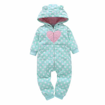 

2019 Autumn Winter Warm Baby Rompers Baby boys Girl clothes Fleece baby girls costume Cute Bear Overall baby clothing jumpsuits