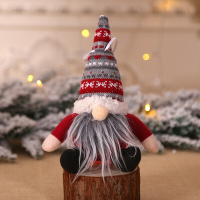 

Christmas Doll Toys Knitted Plush Christmas Gnome Swedish Figurines Holiday Decoration Gifts Kids Xmas Decoration Dolls