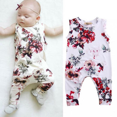

Kids Infant Baby Boy Girl Floral Romper Jumpsuit Bodysuit Outfits Sunsuit
