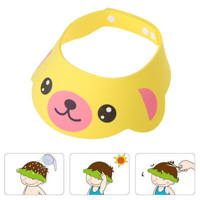 

Cute Adjustable Baby Kids Shampoo Cap Bath Shower Cap Wash Hair Shield
