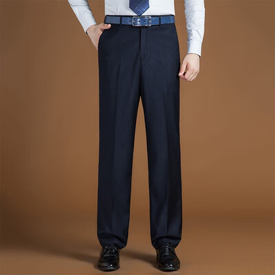 

WENGUANGUO autumn&winter thick mens trousers high waist straight from hot loose large size suit pants men 7960