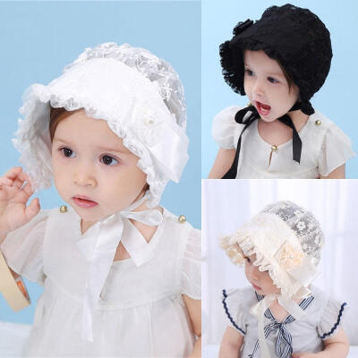 

Baby Infant Newborn Girls Kids Lace Floral Hat Beanie Bonnet Hats Photo Prop