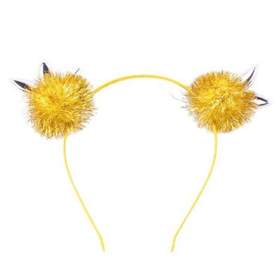 

Cute Glitter Girls Headband Rabbit Ears Pompom Easter Party Hair Bands
