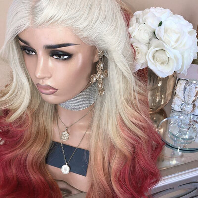 

〖Follure〗Women Long Curly Straight Wavy Synthetic Full Hair Wig Pink Purple Cosplay