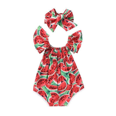 

Lovely Newborn Baby Girls Romper Watermelon Clothes Jumpsuit Bodysuit Outfits