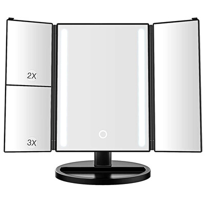 

YIDUN Led trifold makeup mirror light strips 4317
