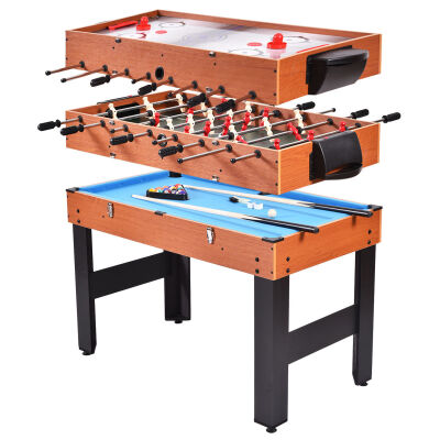 

48" 3-in-1 Multi Combo Football Billiards Pool Hockey Game Table