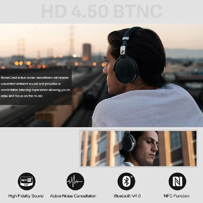 

Sennheiser HD 450BTNC Wireless Bluetooth Headphones Over-ear Hi-Fi Headsets ANC Earphones Apt-X Bluetooth 40 NFC Connection for