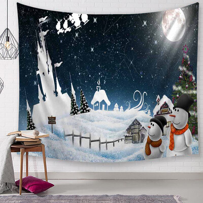 

Tailored Christmas Tapestry Santa Print Wall Hanging Tapestry Art Home Decor