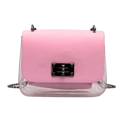 

2pcsset Clear Shoulder Messenger Handbags Women Chain Crossbody Bag Clutch