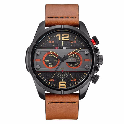 

CURREN 8259 Quartz Man Watch Unique Fashion Sport Casual Brand Clock Army Military Business Original Movement Leather Waterproof W