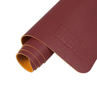 

BUBM PU Leather Protector Pad Mouse Pad Mat Desk Writing Mat Waterproof Anti-oil for Office&Home Wine&Yellow