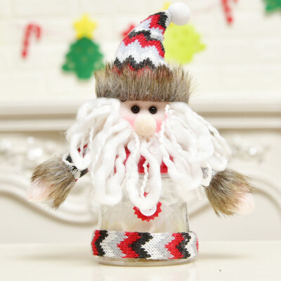 

Tailored Christmas Candy Jar Santa Claus SnowmanElk Christmas Gift Desktop Window Decor