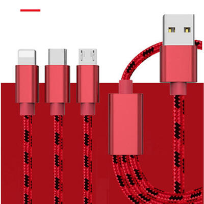 

3-in-1 Charge Cable 2A Quick Charging Cord For IPHONE HTC Huawei Cellphone-1m