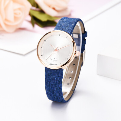 

〖Follure〗Fashion Simple Fake Small Dial Monochrome Watch Leather With Strap Ladies Watch