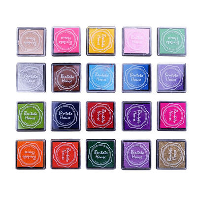 

20 Colors Children Square Stamp Inkpad Finger Painting Tool DIY Accessories