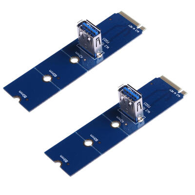 

2PCS NGFF M2 To USB 30 PCI-E Express Riser Card Adapter for BTC Mining