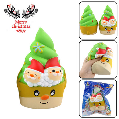 

YIWULASquishies Adorable Christmas Ice Cream Slow Rising Squeeze Stress Relief Toys