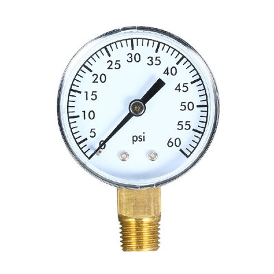 

060psi Mechanical Pressure Gauge Pool Filter Aquarium Water Air Pressure Gauge Meter with 50mm Dial 14 inch NPT Bottom Mount