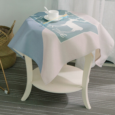 

NeillieN Nordic elk cotton linen table cloth table cloth round table cloth dust-proof tea table cloth European table cloth