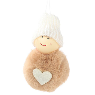 

New Hot Holiday Tree Decoration Knitted Pom Pom Plush Doll Christmas Pendant Drop finial Ornaments Xmas