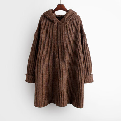 

〖Follure〗Women Fashion V-Neck Solid Color Hooded Long Sleeve Pullover Sweaters Shirts
