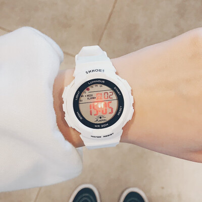 

Student academic watch female sports electronic led waterproof Korean version of simple male ins couple ulzzang