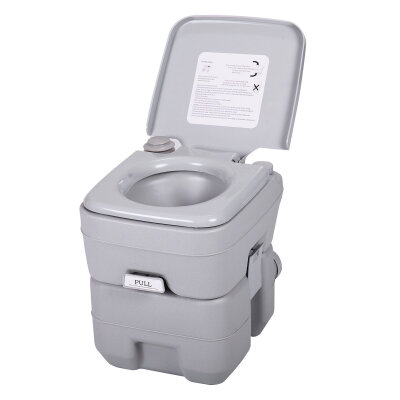 

Ktaxon 5 Gallon Motorhome Flushing Toilet Removable Camper Porta Potty Commode Great for Outdoor Indoor Camping WC