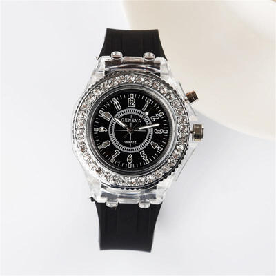 

Transparent Silicone Couple Watches With LED Night Light