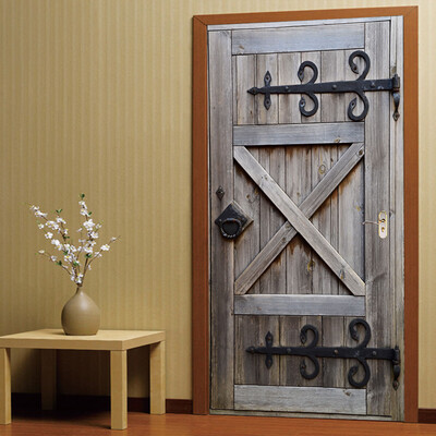 

〖Follure〗3D Creative Door Stickers Bedroom Doors Renovation Waterproof Door Stickers A