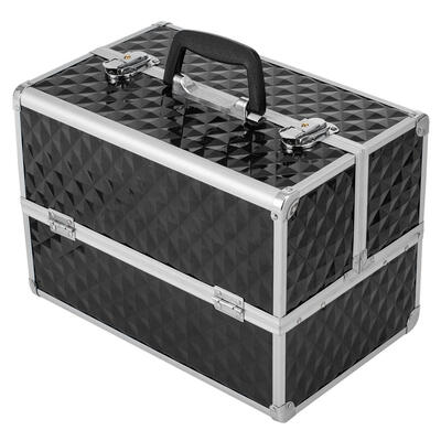 

Professional Makeup Train Case Cosmetic Box Holder with Adjustable Dividers