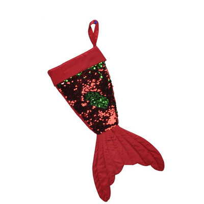 

Tailored Christmas Decorations 16 inch Fishtail Flip Beads Christmas Stockings Gift Bags