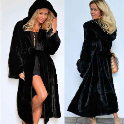 

Tailored Women Plus Size Short Faux Coat Warm Furry FauxLong Jacket Long Sleeve Outerwear