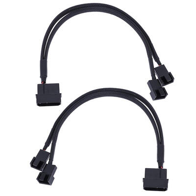 

2pcs 4pin IDE Molex to 2-Port 3Pin4Pin Cooling Fan Splitter Power Cable