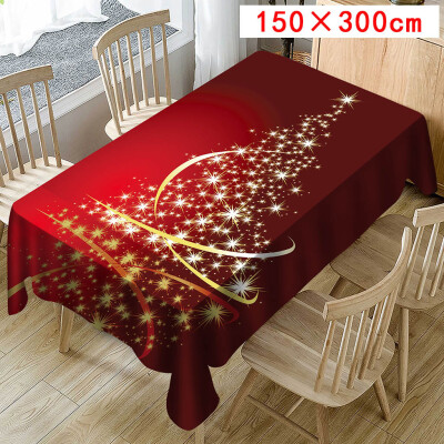 

Tailored Christmas Tablecloth Print Rectangle Table Cover Holiday Party Home Decor