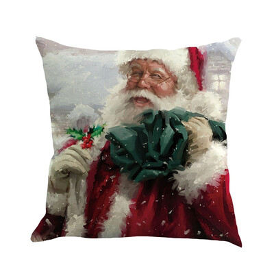 

Tailored Christmas Cotton Linen Sofa Car Home Waist Cushion Cover Throw Pillow Case