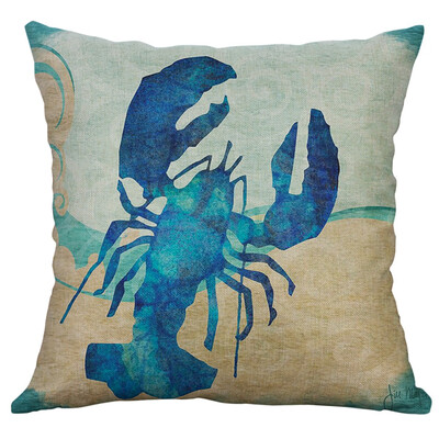 

〖Follure〗Simple Mediterranean Flax Retro Conch Shell Sea Creatures Pillow Cover