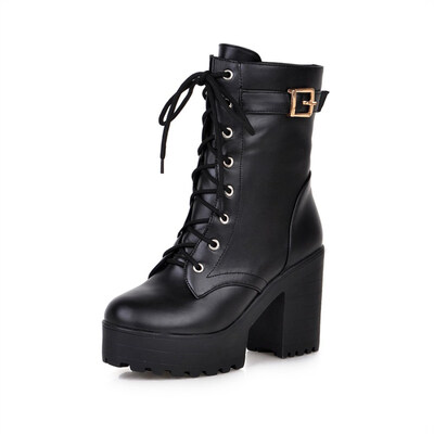 

Roman Boots with Thick Soles High Heels