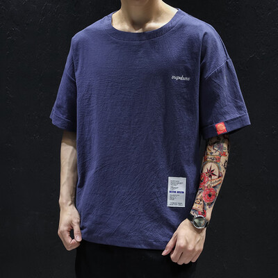 

Toponeto Mens Summer Casual Fashion Patchwork O-Neck Short Sleeve T-shirt Tops Blouse
