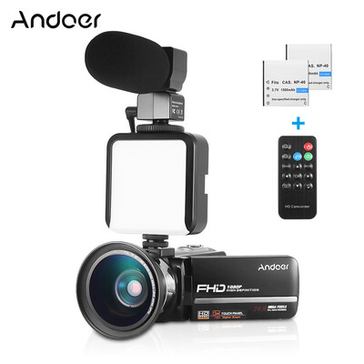 

Andoer HDV-301LTRM 1080P FHD Digital Video Camera Camcorder DV Recorder IR Nightshot 24MP 16X Digital Zoom 30 Inch LCD Touchscree