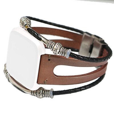 

〖Follure〗Replacement Leather Wristband Band Strap Bracelet For Fitbit VersaVersa Lite