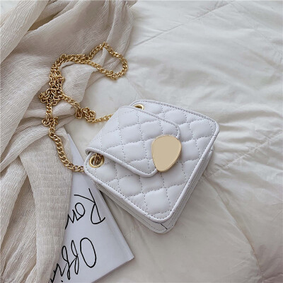 

Retro rhomboid chain bag new 2019 single shoulder slant womens bag chic summer fashion simple square bag