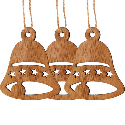 

Tailored 3PC Christmas Snowflakes Wooden Pendants Xmas Tree Ornaments Home Hanging Decor