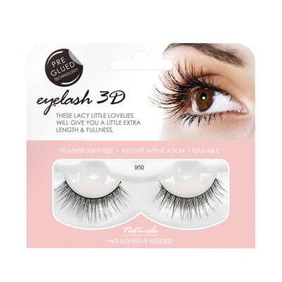 

〖Follure〗1 Pair 3D False Lashes Fluffy Strip Eyelashes Long Natural Party Makeup