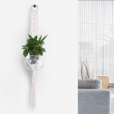 

Greensen Woven Cotton Rope Flower Pot Holder Legs Hanging Rope Baskets Plant Hanger Net Pocket
