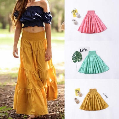 

Fashion Toddler Girls Skirts Elastic High Waist Pleated Skirt Casual Skirts Clothes