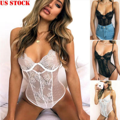 

USA Sexy Lingerie Lace Babydoll Women Underwear Nightwear Bodysuit One Piece