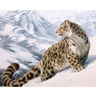 

5D DIY Diamond Painting Winter Leopard Cross Stitch Embroidery Mosaic Kits